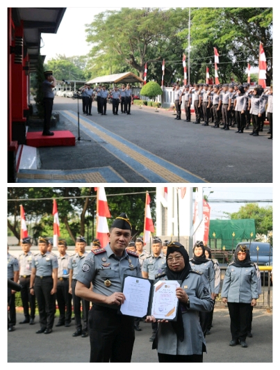 Punya Kedisiplinan Tinggi, Pegawai Lapas Karawang Terima Penghargaan